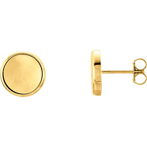 14k Yellow Gold Concave Earrings 14k Yellow Gold Concave Earrings