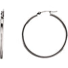 14K White Gold 34mm Tube Hoop Earrings 14K White Gold 34mm Tube Hoop Earrings