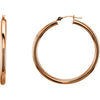 40mm Tube Hoop Earrings in 14K Rose Gold 40mm Tube Hoop Earrings in 14K Rose Gold