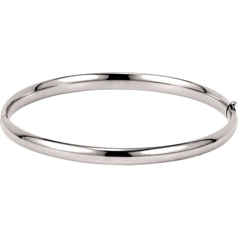 14k White Gold 4.75mm Hinged Bangle Bracelet 14k White Gold 4.75mm Hinged Bangle Bracelet
