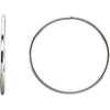 40.00 mm Endless Tube Earrings in Sterling Silver 40.00 mm Endless Tube Earrings in Sterling Silver