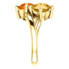 14k Yellow Gold Honey Topaz & Poppy Topaz Ring, Size 7