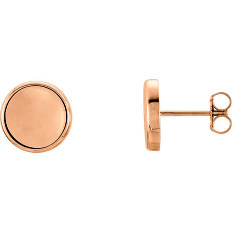 14k Rose Gold Concave Earrings 14k Rose Gold Concave Earrings