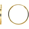 14K Yellow Gold 15mm Endless Hoop Earrings 14K Yellow Gold 15mm Endless Hoop Earrings
