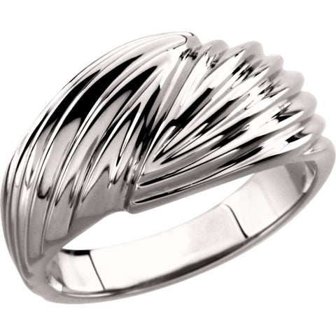 14k White Gold Fashion Ring, Size 6 14k White Gold Fashion Ring, Size 6