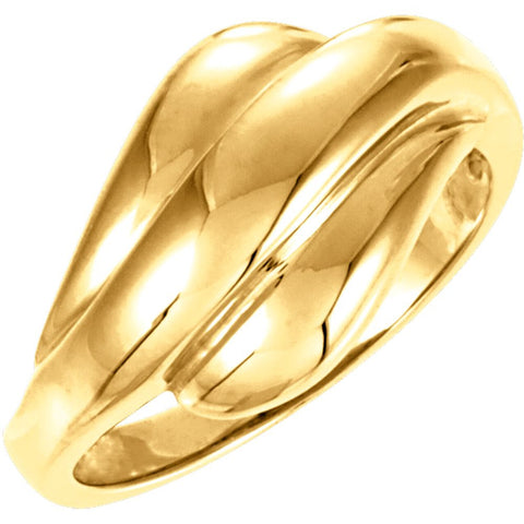 14k Yellow Gold Metal Fashion Ring, Size 7 14k Yellow Gold Metal Fashion Ring, Size 7