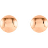 14k Rose Gold Convex Circle Earrings 14k Rose Gold Convex Circle Earrings