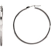 14K White Gold 40mm Hoop Earrings 14K White Gold 40mm Hoop Earrings
