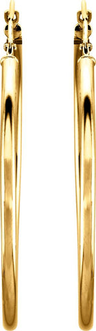 14k Yellow Gold 40mm Tube Hoop Earrings 14k Yellow Gold 40mm Tube Hoop Earrings