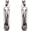 14k White Gold 15mm Tube Hoop Earrings 14k White Gold 15mm Tube Hoop Earrings