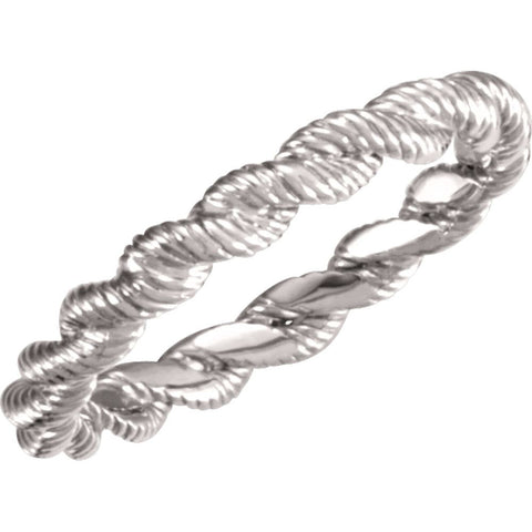 14k White Gold Twisted Rope Band Size 7 14k White Gold Twisted Rope Band Size 7