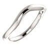 14K White Gold Matching Band For 7X5mm Oval Ring (Size 6)