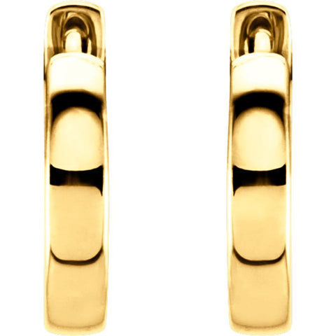 14k Yellow Gold 14mm Hinged Hoop Earrings 14k Yellow Gold 14mm Hinged Hoop Earrings
