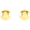 14k Yellow Gold Convex Circle Earrings 14k Yellow Gold Convex Circle Earrings