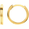 Pair of Grooved Hoop Earring in 14k Yellow Gold Pair of Grooved Hoop Earring in 14k Yellow Gold