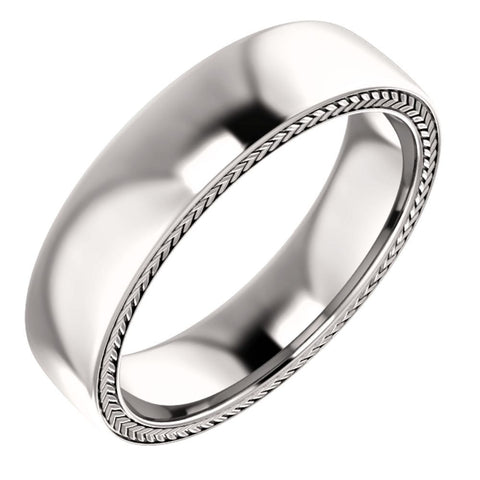 14k White Gold 6mm Band Size 11 14k White Gold 6mm Band Size 11