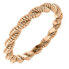 14k Rose Gold Twisted Rope Band Size 7 14k Rose Gold Twisted Rope Band Size 7