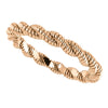 14k Rose Gold Twisted Rope Band Size 7 14k Rose Gold Twisted Rope Band Size 7