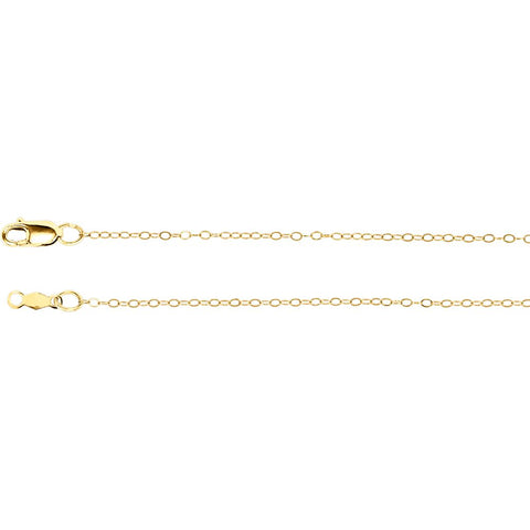 14k Yellow Gold 1mm Curb 16" Chain 14k Yellow Gold 1mm Curb 16" Chain