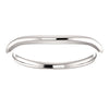 14k White Gold Band for 5.8mm Round Ring, Size 7