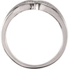 14k White Gold Fancy Design Ring, Size 6 14k White Gold Fancy Design Ring, Size 6