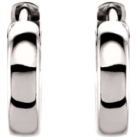 Platinum 14mm Hinged Hoop Earrings Platinum 14mm Hinged Hoop Earrings