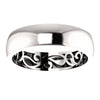 14k White Gold 6mm Paisley Design Band Size 10.5 14k White Gold 6mm Paisley Design Band Size 10.5