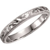 Design Wedding Band Ring with Milgrain Edge in Platinum ( Size 7 ) Design Wedding Band Ring with Milgrain Edge in Platinum ( Size 7 )