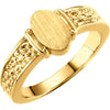 Women's Signet Ring in 14k Yellow Gold ( Size 6 )