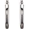 14k White Gold 25mm Tube Hoop Earrings 14k White Gold 25mm Tube Hoop Earrings