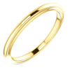 14K Yellow Gold Matching Band For 5X3mm Oval Ring (Size 6)