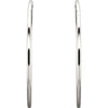 Sterling Silver 45mm Endless Hoop Tube Earrings