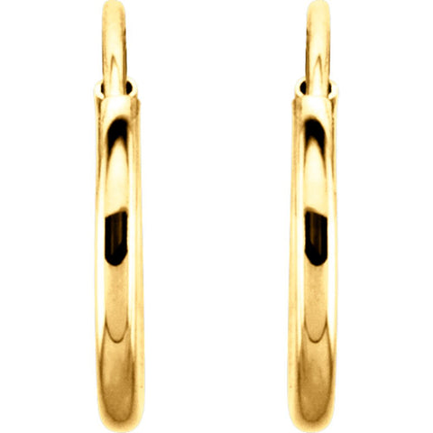 14k Yellow Gold 10mm Endless Hoop Earrings 14k Yellow Gold 10mm Endless Hoop Earrings