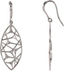 14K White Gold Web Design Dangle Earrings 14K White Gold Web Design Dangle Earrings