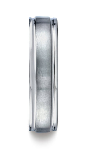 Benchmark-Titanium-6mm-Comfort-Fit-Satin-Finished-Round-Edge-Design-Wedding-Band-Ring--Size-7--561T07