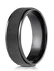 Benchmark-Black-Titanium-7mm-Comfort-Fit-Beveled-Edge-Pattern-Design-Ring--Size-6--CF67891BKT06