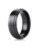 Benchmark-Black-Titanium-8-mm-Comfort-Fit-Satin-Finished-Double-Edge-Design-Wedding-Band-Ring--Size-6--CF68100BKT06