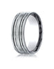 Benchmark-Titanium-8-mm-Comfort-Fit-Satin-Finished-Concaved-Cuts-Design-Wedding-Band-Ring--Size-6--CF68423T06