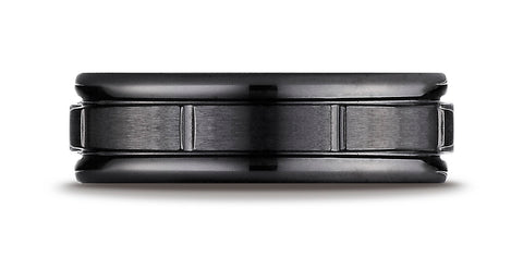 Benchmark-Black-Titanium-7mm-Comfort-Fit-Satin-Finished-Round-Edge-Design-Wedding-Band-Ring--Size-6.5--RECF77452BKT06.5