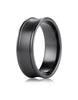 Benchmark-Black-Titanium-7.5mm-Comfort-Fit-Satin-Finished-Concave-Round-Edge-Carved-Design-Band--Size-6--RECF87500BKT06
