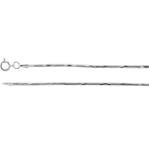 Sterling Silver 1.5mm Diamond Cut Snake Chain Sterling Silver 1.5mm Diamond Cut Snake Chain