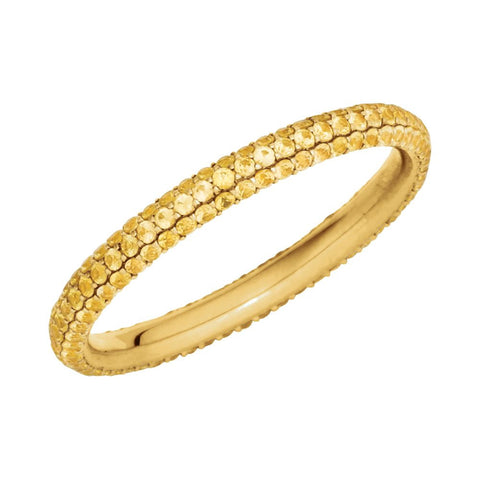 14k Yellow Gold Yellow Sapphire Eternity Band Size 6 14k Yellow Gold Yellow Sapphire Eternity Band Size 6