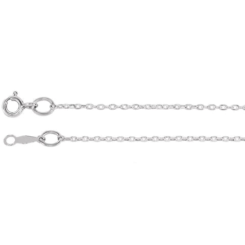 Sterling Silver 1mm Cable 16" Chain