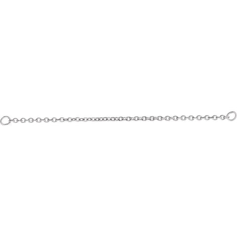 14k White Gold Safety Chain with Jump Ring 14k White Gold Safety Chain with Jump Ring