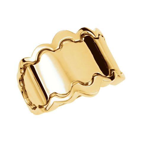 14k Yellow Gold Freeform Ring, Size 7 14k Yellow Gold Freeform Ring, Size 7