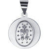 14k White Gold 15mm Hollow Round Miraculous Medal 14k White Gold 15mm Hollow Round Miraculous Medal
