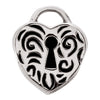 Sterling Silver 12mm Heart Locket Bead Sterling Silver 12mm Heart Locket Bead