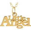 14K Yellow Gold "Little Angel" Pendant With 15-Inch Chain 14K Yellow Gold "Little Angel" Pendant With 15-Inch Chain