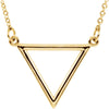 14K Yellow Gold 15.4X19mm Triangle 16-Inch Necklace 14K Yellow Gold 15.4X19mm Triangle 16-Inch Necklace