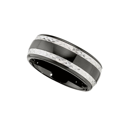 Ceramic Couture® & Sterling Silver Band, Size 6.5 Ceramic Couture® & Sterling Silver Band, Size 6.5